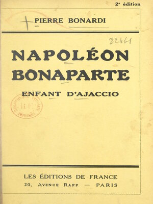 cover image of Napoléon Bonaparte, enfant d'Ajaccio
